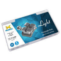 Kit de Bráquetes 01 caso Prescrição Roth Light .022″ Can. 9° Ang. Gancho Can. – MORELLI