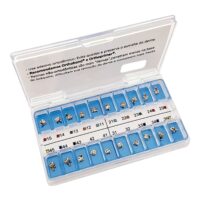 Kit de Bráquetes 01 caso Prescrição Roth Standard .022″ Can. 13° Ang. Gancho Can./Prés – MORELLI