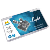 Kit de Bráquetes 01 caso Prescrição Roth Light .022″ Can. 13° Ang. Gancho Can./Prés – MORELLI