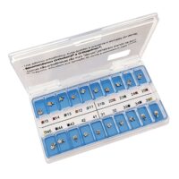 Kit de Bráquetes 01 caso Prescrição Roth Monobloc .022″ Can. 13° Ang. Gancho Can./Prés – MORELLI