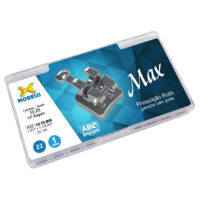 Kit de Bráquetes 01 caso Prescrição Roth Max .022″ Can. 13° Ang. Gancho Can./Prés – MORELLI