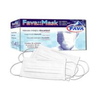 Máscara Cirúrgica Descartável Com Elástico – Fava